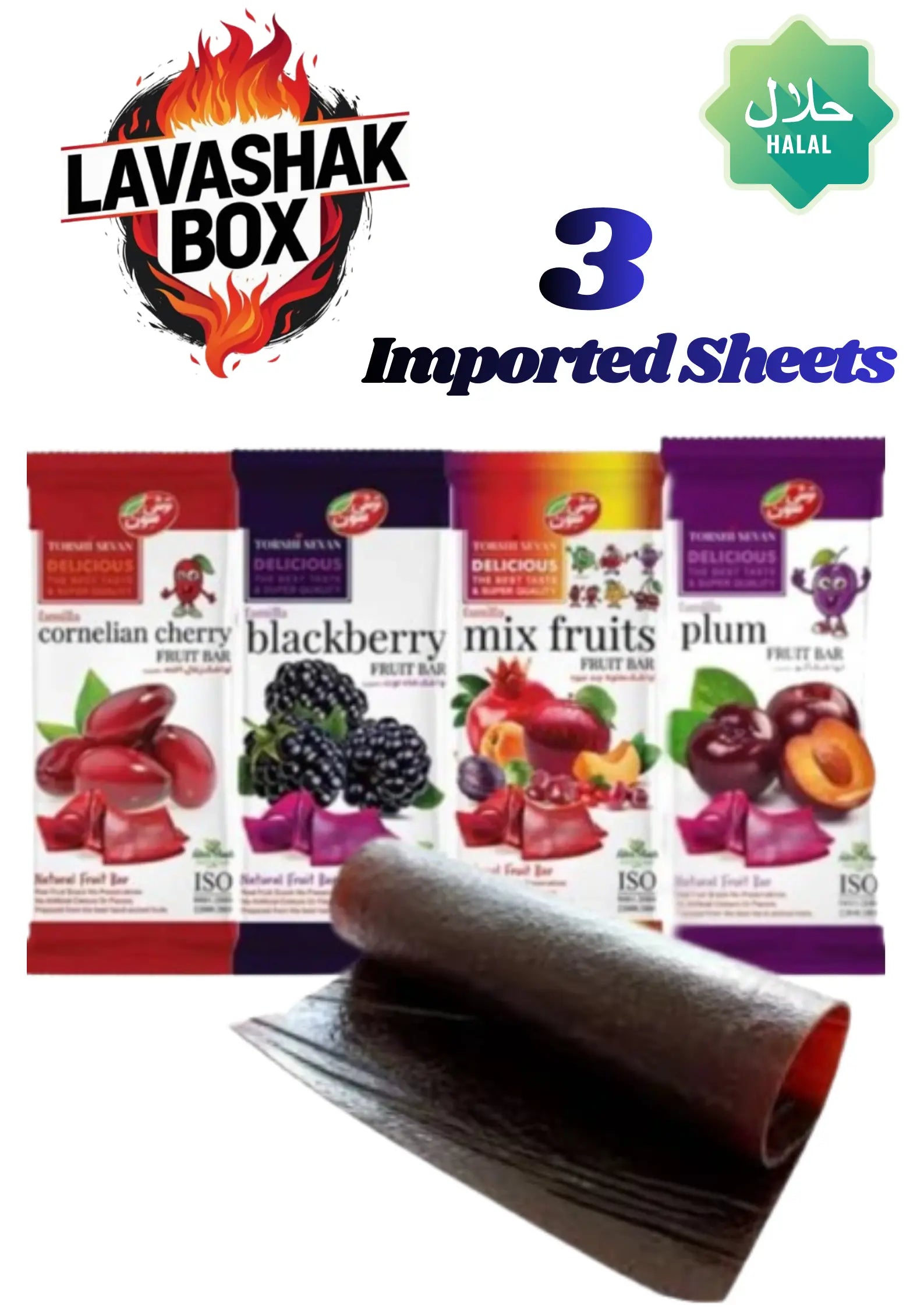 🔥 3 Pcs Lavashak Deal Box Imported sheets Get 13 Sauces FREE - TikTok Famous Snack - Ready to Eat #trendingnow lavashakbox