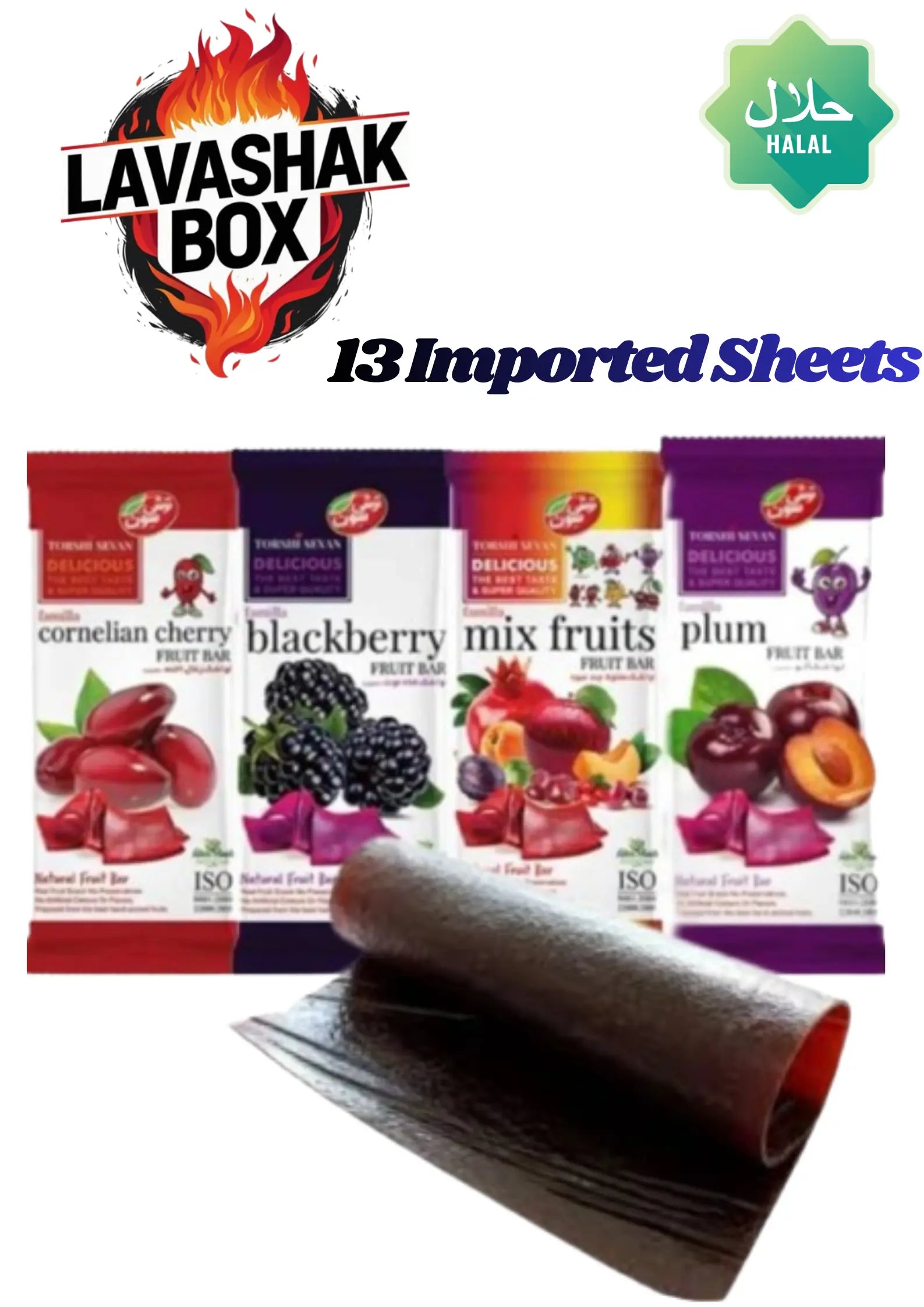 🔥 13 Pcs Lavashak Deal Box Imported sheets Get 32 Sauces FREE - TikTok Famous Snack - Ready to Eat #trendingnow lavashakbox