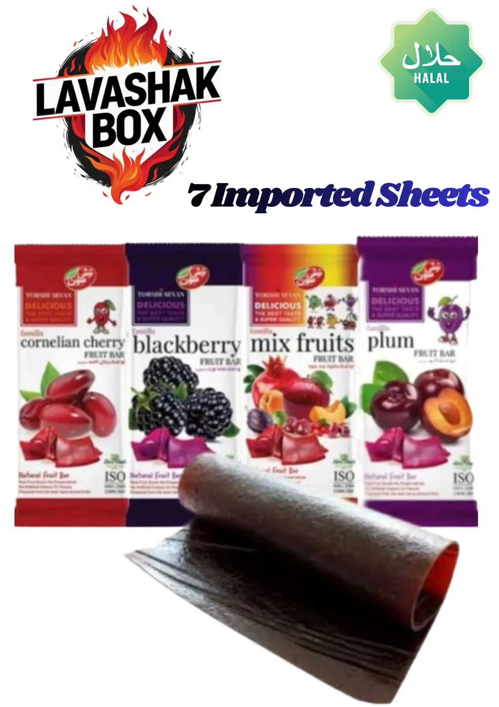 🔥 7 Pcs Lavashak Deal Box Imported sheets Get 15 Sauces FREE - TikTok Famous Snack - Ready to Eat #trendingnow lavashakbox