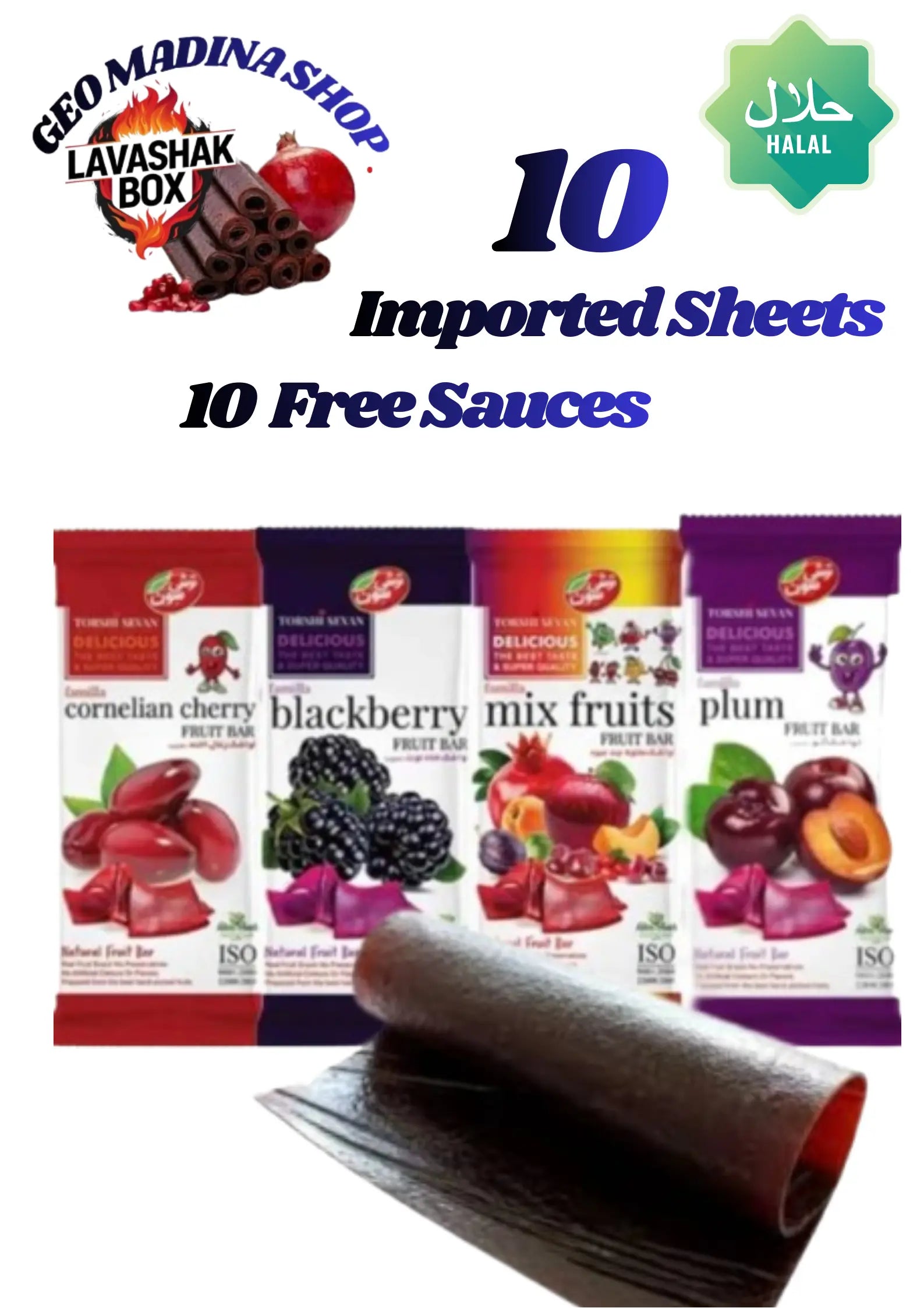 🔥 10 Lavashak Deal Box Imported sheets Get 10 Sauces FREE - TikTok Famous Snack - Ready to Eat #trendingnow lavashakbox