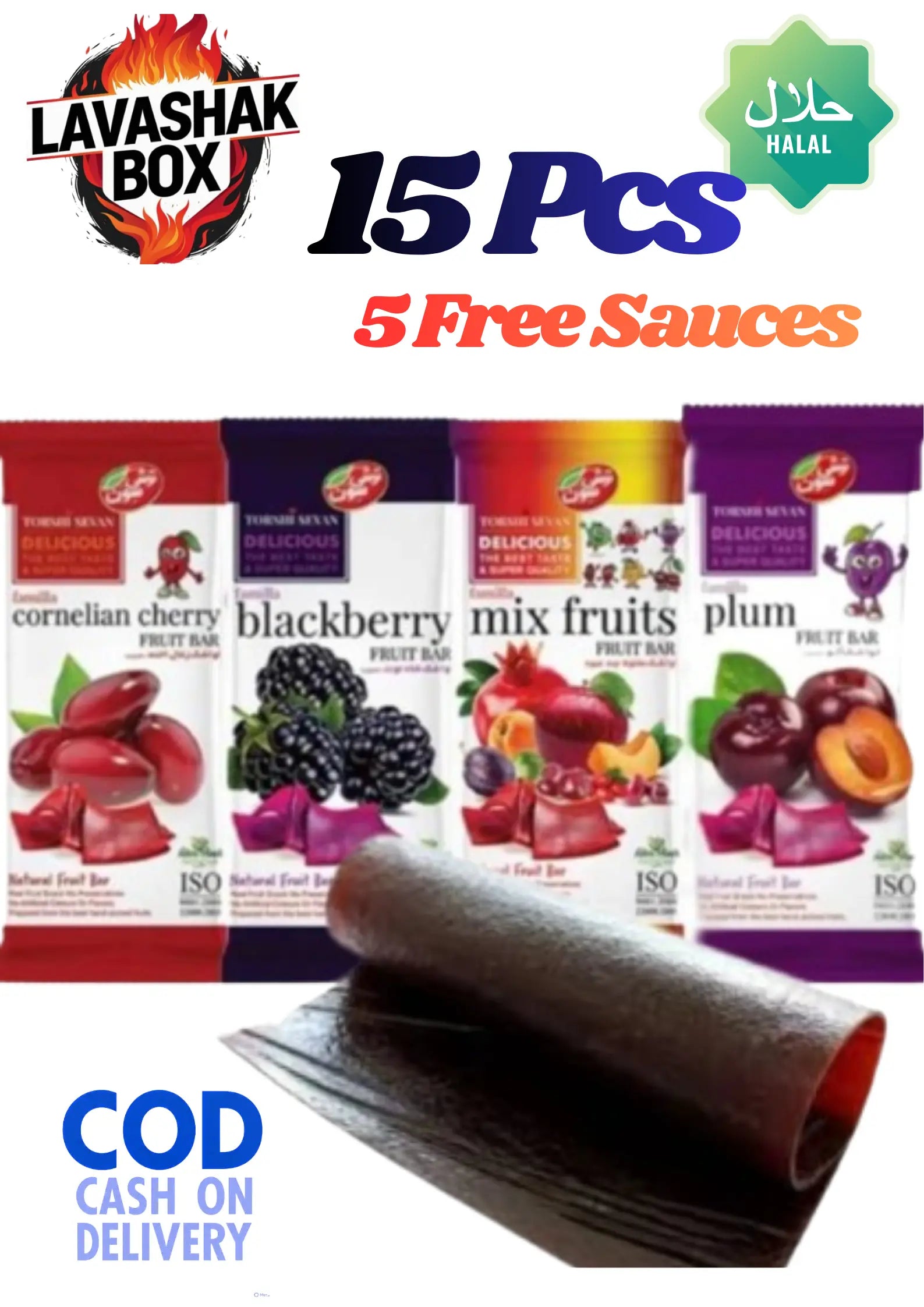 🔥Lavashak Box – 15 Imported Tamarind Fruit Leather Sheets + 5 Sauces Free #TrendingNow lavashakbox