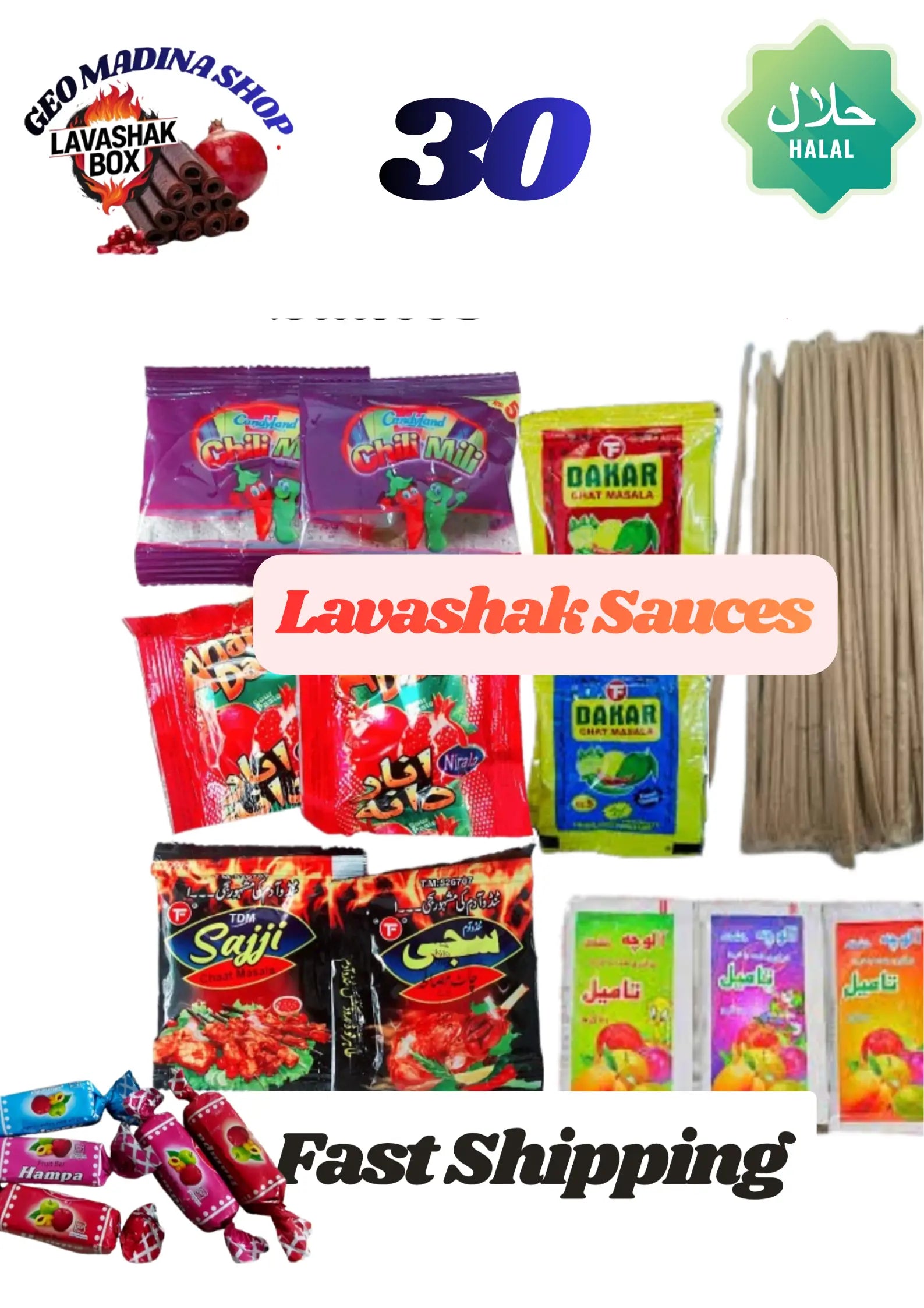 🔥 Lavashak 30 Sauces Deal Box - TikTok Famous Snack - Ready to Eat #trendingnow lavashakbox