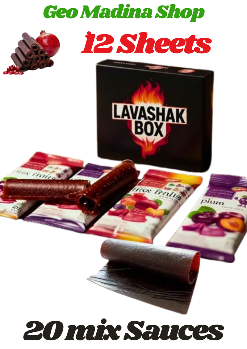 🔥Lavashak Box –  Lavashak box - Imported Lavashak 12 Imili Sheets with 20 sauces #TrendingNow lavashakbox