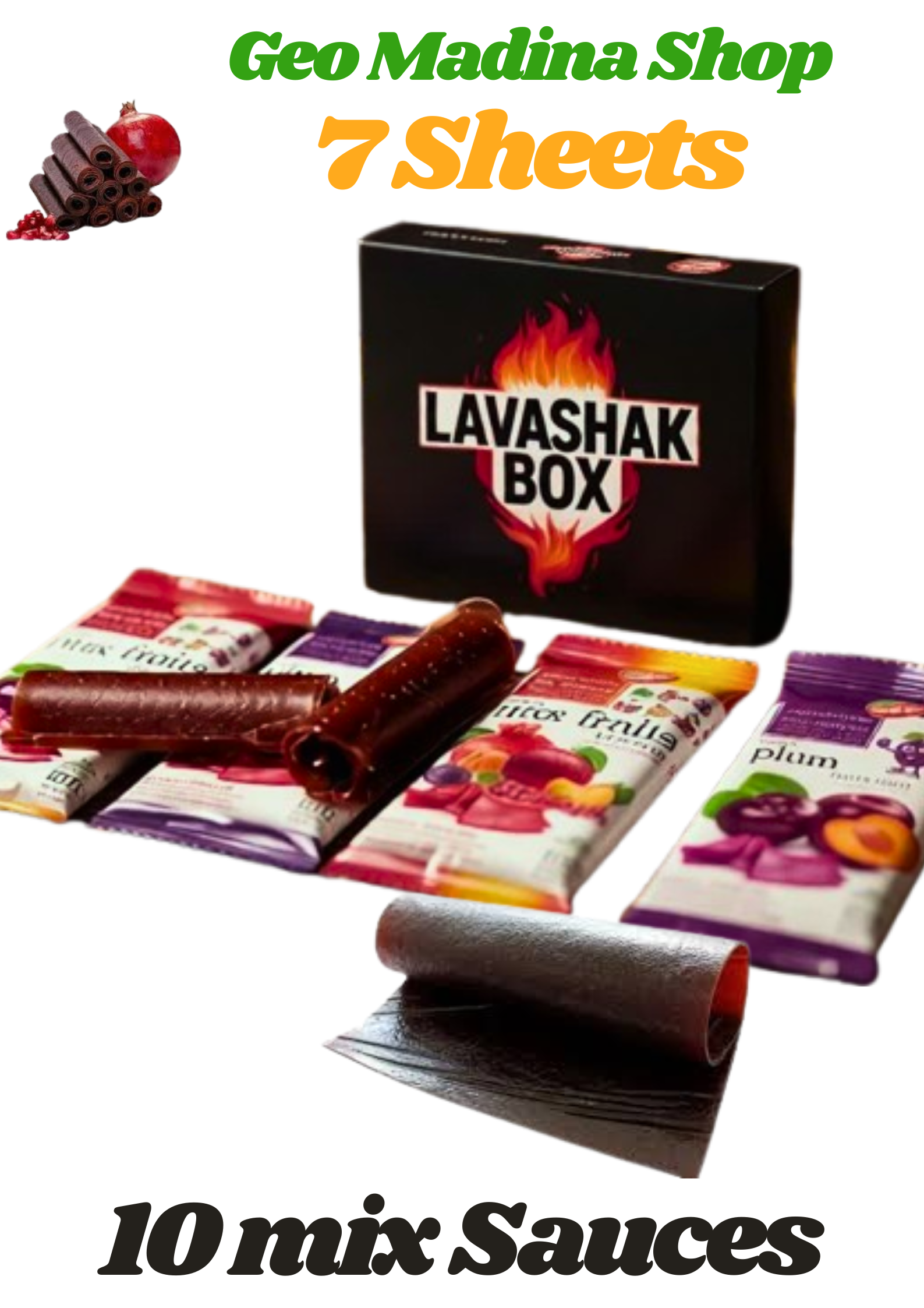 🔥Lavashak Box – Lavashak box -8 Imported lavashak sheets with 10 sauce #TrendingNow lavashakbox