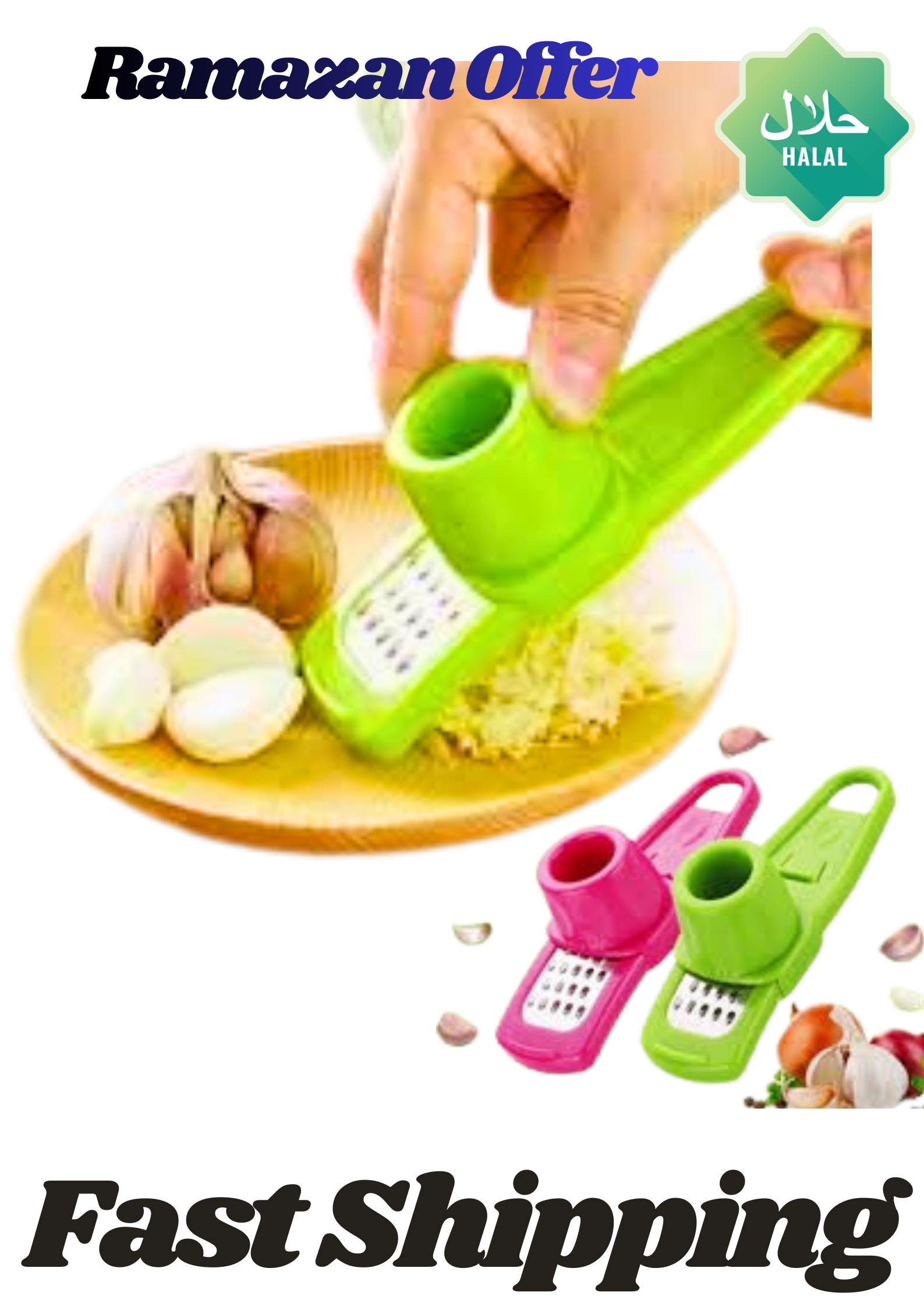 Garlic Ginger Grinding Tool – Manual Hand Press Crusher & Chopper | Buy Online Pakistan lavashakbox