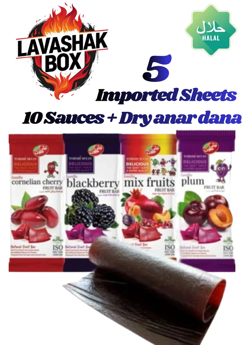 🔥 Lavashak Deal Box 5 Pcs Imported Shees – + Free Sauces 5 | Ready to Eat #trendingnow lavashakbox