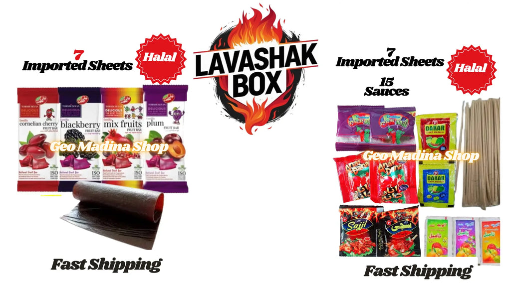 🔥 7 Pcs Lavashak Deal Box Imported sheets Get 15 Sauces FREE - TikTok Famous Snack - Ready to Eat #trendingnow lavashakbox