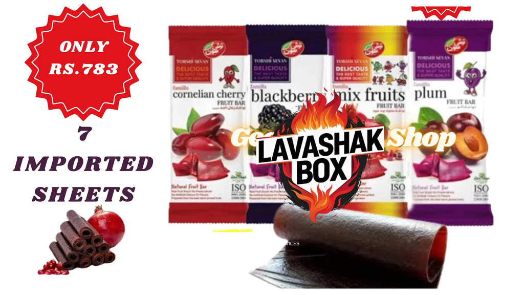 🔥 7 Pcs Lavashak Deal Box Imported sheets Get 15 Sauces FREE - TikTok Famous Snack - Ready to Eat #trendingnow lavashakbox