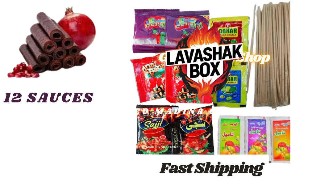 🔥 6 Pcs Lavashak Deal Box Imported sheets Get 12 Sauces FREE - TikTok Famous Snack - Ready to Eat #trendingnow lavashakbox
